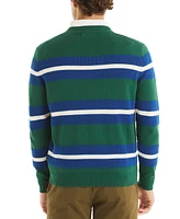 Nautica Men's Striped Textured Crewneck Sweater