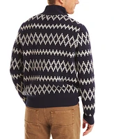 Nautica Men's Jacquard Mock-Neck Sweater