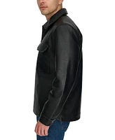 Levi's Men's Faux-Leather Zip Utility Shirt Jacket