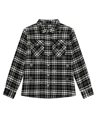 Guess Big Girls Twill Long Sleeve Shirt