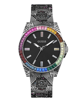 Guess Men's Analog Black Stainless Steel Watch 42mm