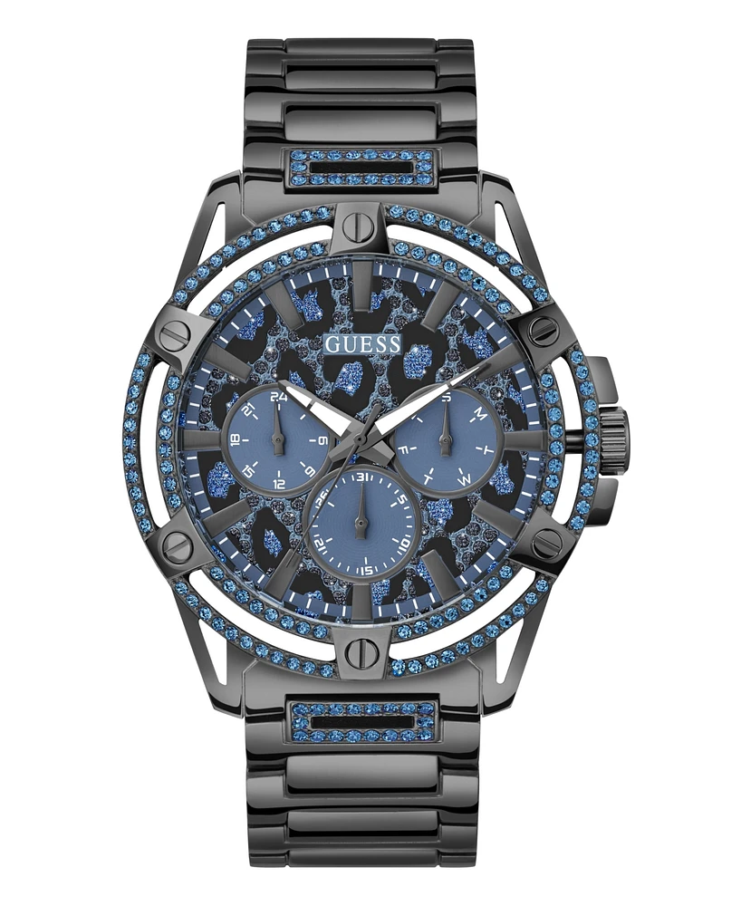 Guess Men's Multi-Function Gunmetal Steel Watch 48mm