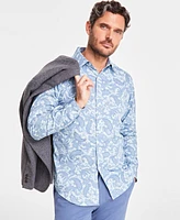 Club Room Men's Paisley Refined Woven Long-Sleeve Button-Down Shirt, Created for Macy's