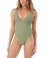 Roxy Juniors' Essouira Textured One-Piece Swimsuit