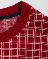 Club Room Men's Clean Check Merino Sweater, Created for Macy's