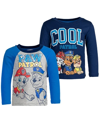 Paw Patrol Boys Nickelodeon Marshall Chase Rubble 2 Pack Graphic T-Shirts to