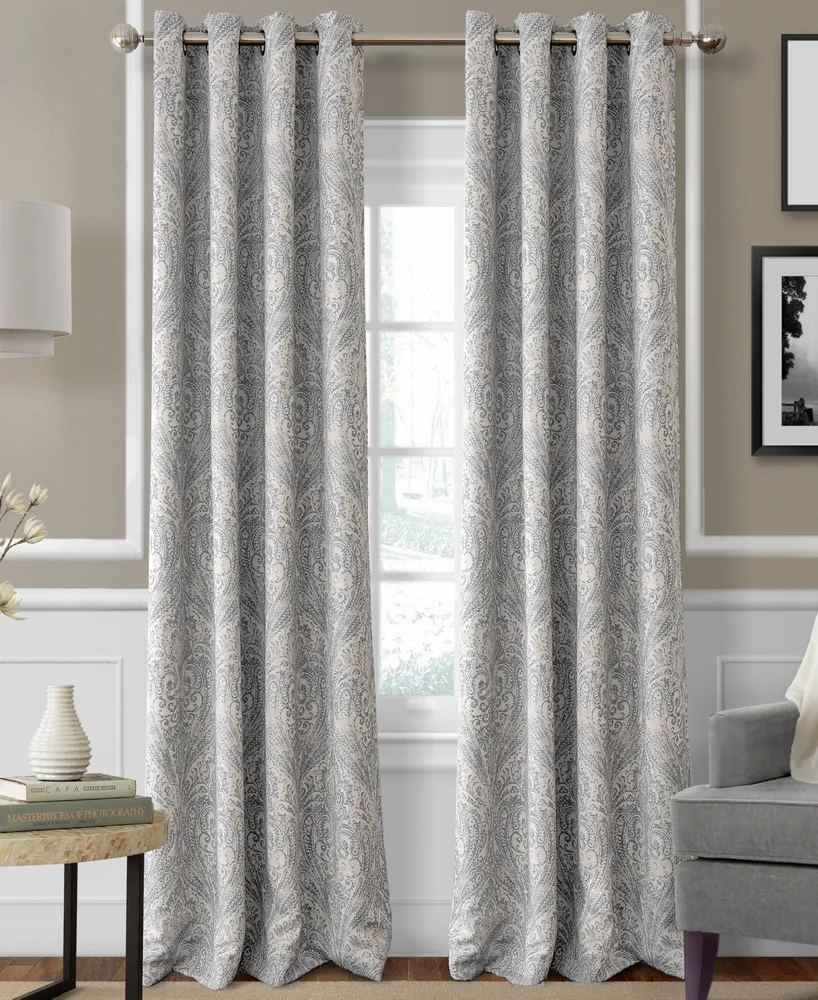 Closeout! Elrene Julianne Paisley 52" x 95" Blackout Curtain Panel