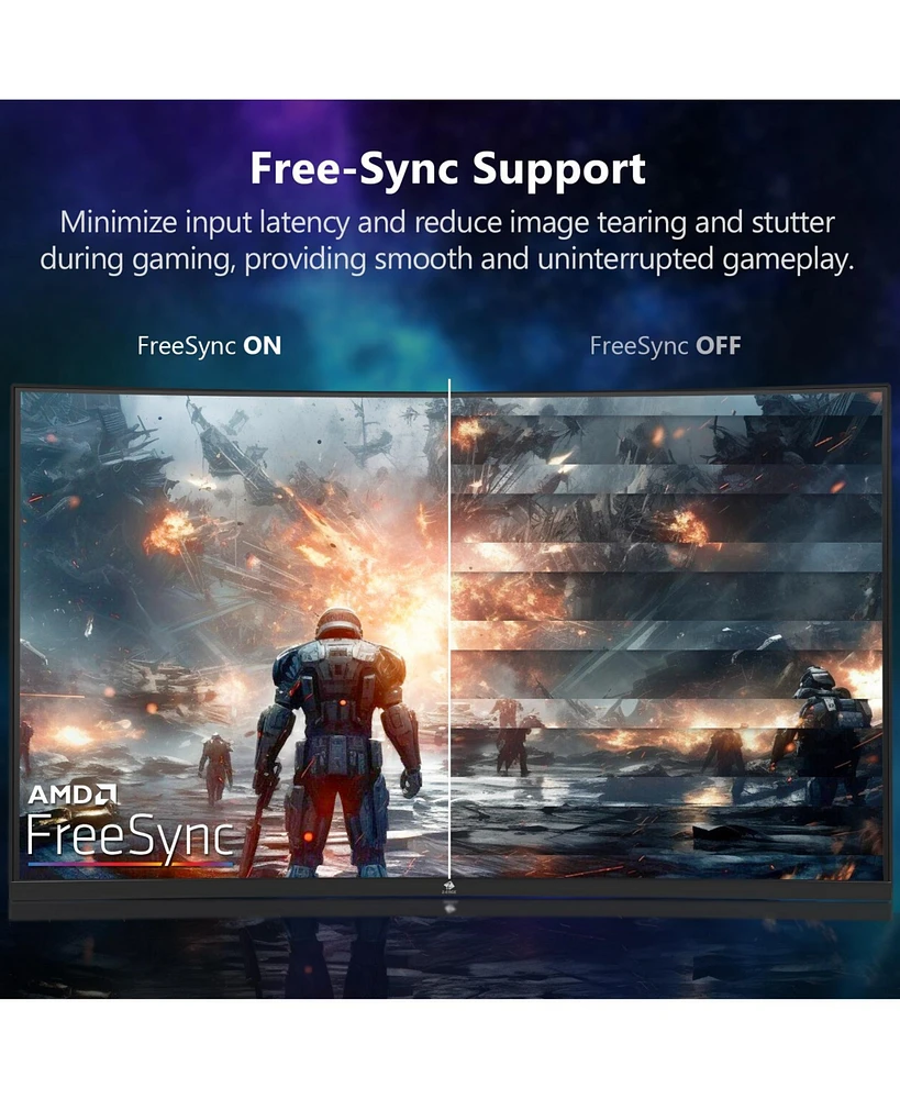 Z-edge 27 inch 1080P Full Hd 165Hz 1ms Curved Gaming Monitor, FreeSync, HDR10, 2 x Hdmi, 1 x DisplayPort