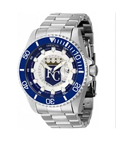 Invicta Men's 43465 Mlb Kansas City Royals Quartz Multifunction Brown, Silver, White, Blue Dial Watch