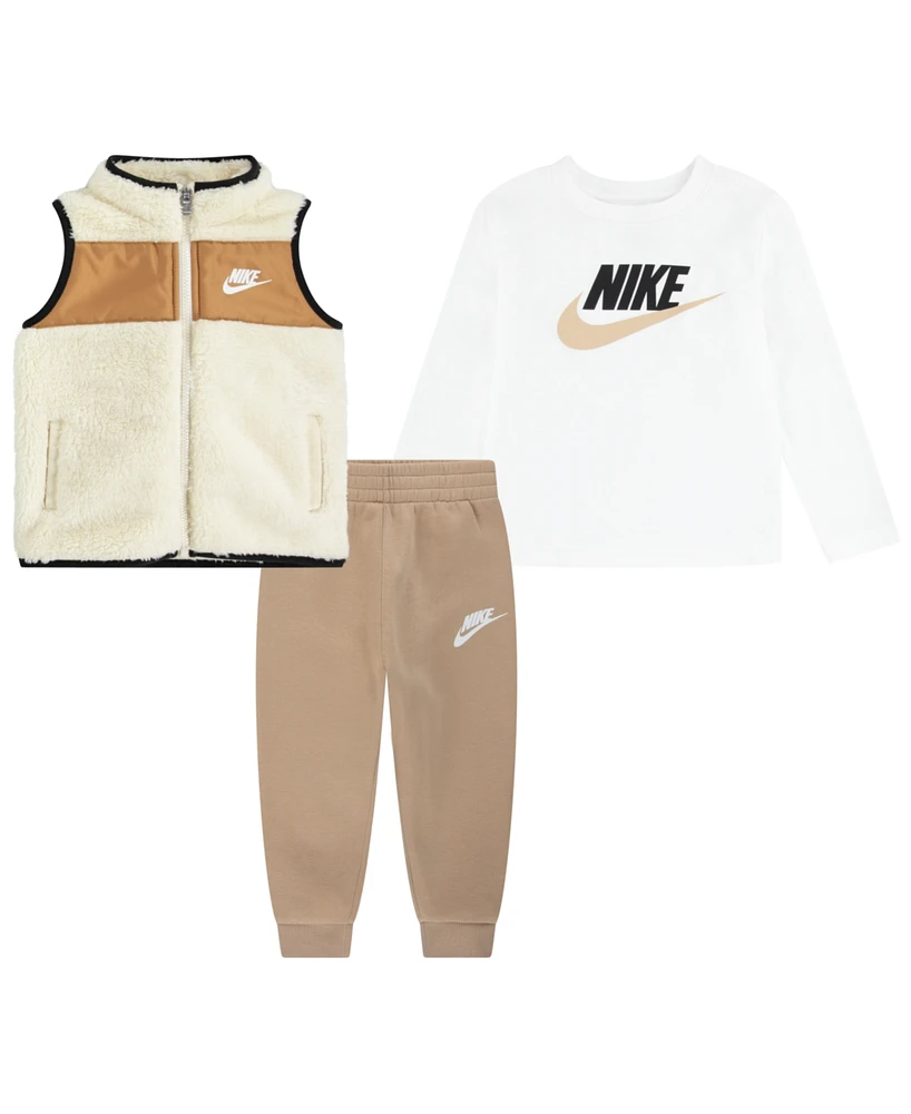 Nike Sportswear Club Toddler Boys Vest, Long Sleeve Tee and Pants, 3-Piece Set