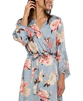 Flora by Nikrooz Women's Stella Floral Charmeuse Robe