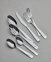 Ornative Rhoda Mirror 42 Piece Flatware Set with Wire Caddy, Service for 8