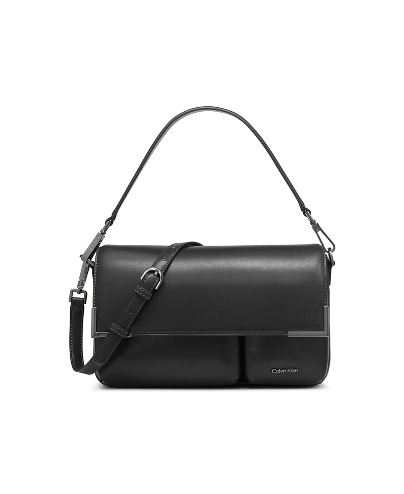 Calvin Klein Mica Flap Convertible Shoulder Bag