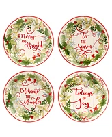 Certified International Winter Greens Dessert Plates, Set of 4