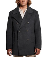 Guess Men's Peacoat with Removable Nylon Hooded Inset