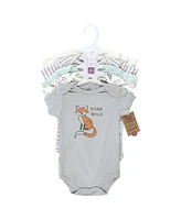 Touched by Nature Baby Boys Organic Cotton Bodysuits, Dreamy Woodland, 9-12 Months