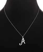 Holiday Lane Cubic Zirconia Initial Pendant Necklace 18k Gold-Plated Sterling Silver, Created for Macy's (Also available Silver)