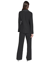 Karl Lagerfeld Paris Women's Rhinestone-Trim Blazer