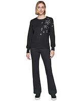 Karl Lagerfeld Paris Women's Embellished Stars Sweater