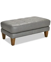 Niebee 47" Leather Cocktail Ottoman, Created for Macy's