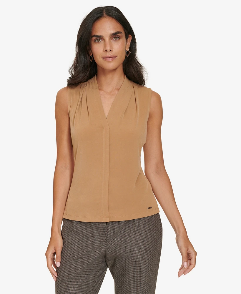 Calvin Klein Petite V-Neck Sleeveless Camisole Top