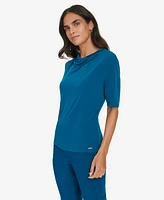 Calvin Klein Women's Drape-Neck Blouse