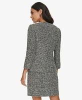 Calvin Klein Women's Tweed Open-Front Blazer