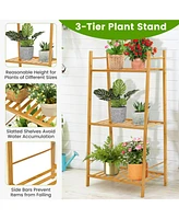 Skonyon 3 Tiers Vertical Bamboo Plant Stand