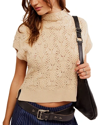 Free People Women's Vickie Cotton Mock Neck Sweater