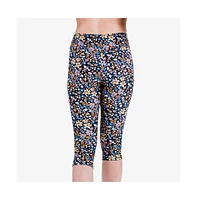 Calypsa Women's Capri Swim Leggings