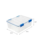 Iris 3 Pack 26.5 Quart WeatherPro Plastic Storage Box, Lid and Seal, Latching Buckles