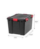 Iris Usa 74 Qt Storage Box with Gasket Seal Lid, 3 Pack - Bpa-Free, Made in Usa