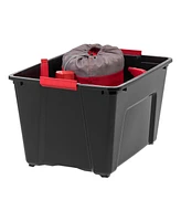 Iris Pack 53qt Plastic Storage Bin with Lid and Secure Latching Buckles