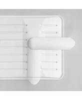 Iris Usa 2-tier Medium-sized Dish Rack with Drain Spout, White