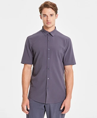 Alfani Men's Breathable Short-Sleeve Button-Down Shirt, Created for Macy's