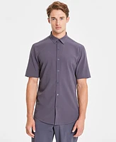 Alfani Men's Breathable Short-Sleeve Button-Down Shirt, Created for Macy's