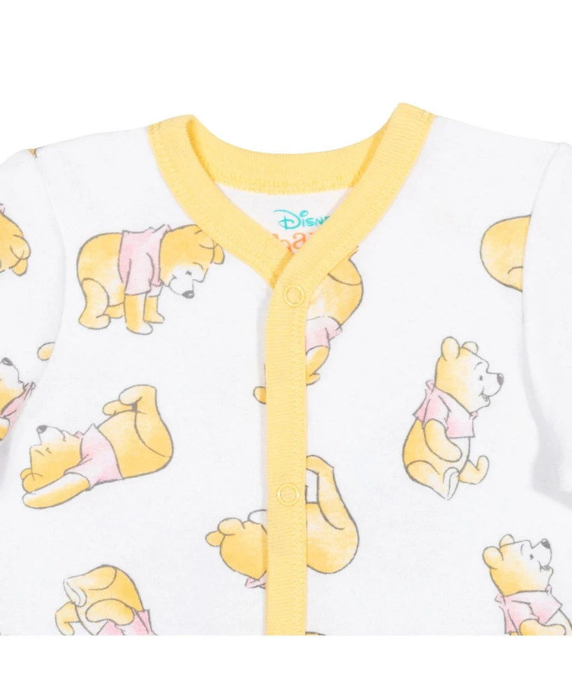 Disney Baby Boys Winnie the Pooh Lion King Monsters Inc. Pixar Toy Story 2 Pack Sleep N' Play Coveralls Newborn to