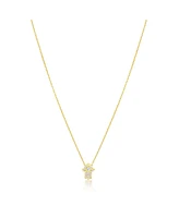 Etoielle Yellow Gold Tone Pave Hamsa Hand Necklace