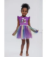 Disney Little Girls Raya and the Last Dragon Mermaid Frozen Nightmare Before Christmas Tulle Dress to