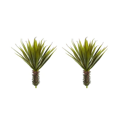 Slickblue Spiky Agave Plant for Bold, Desert-Inspired Decor (Set of 2)