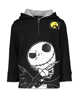 Disney Toddler Boys Nightmare Before Christmas Jack Skellington Oogie Boogie Sally Fleece Quarter Zip Hoodie to