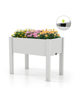 Slickblue Raised Bed Grow Box Self-Watering Planter Stand with Water Level Monitor