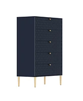 Boyel Living 31.5"W 5-Drawer Storage Cabinet Dresser & Chest