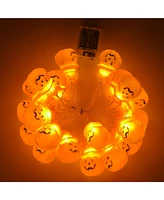 Yescom Halloween 20x Led Pumpkin String Lights Lantern Lamp Home Party Christmas Decors