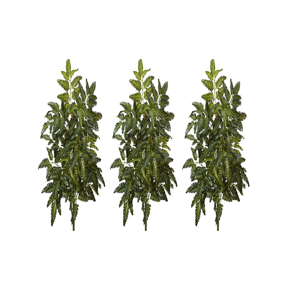 Slickblue Bracken Fern Artificial PlantBracken Fern Artificial Plant for Natural-Looking Greenery (Set of 3)