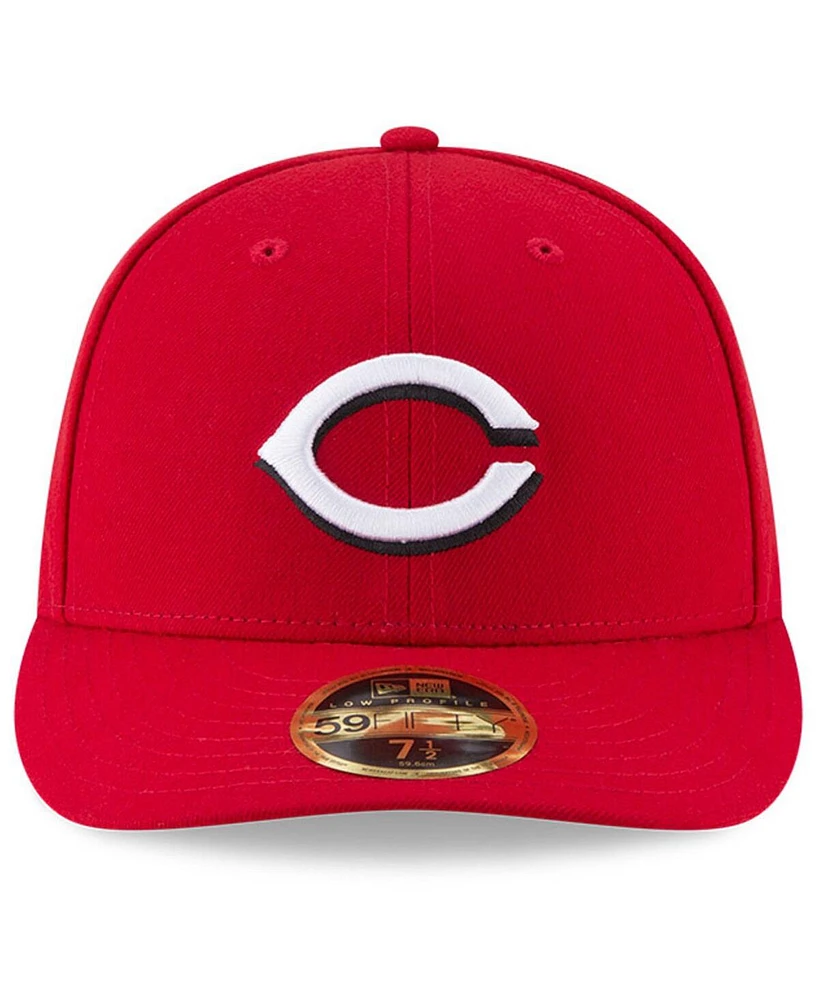 New Era Men's Red Cincinnati Reds National Baseball Hall of Fame Low Profile 59FIFTY Fitted Hat