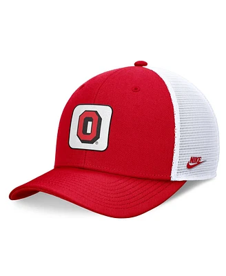 Nike Men's Scarlet/White Ohio State Buckeyes Legacy Rise Mascot Trucker Adjustable