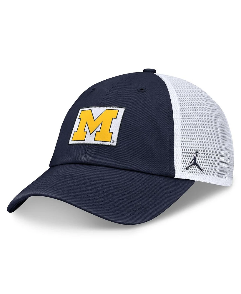 Jordan Men's Navy/White Michigan Wolverines Primetime Club Trucker Adjustable Hat