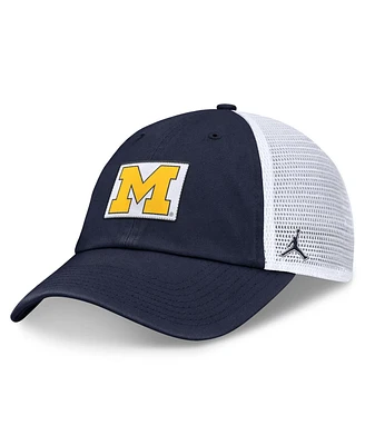 Jordan Men's Navy/White Michigan Wolverines Primetime Club Trucker Adjustable Hat