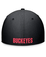 Nike Men's Black Ohio State Buckeyes 2024 On-Field Swoosh Flex Hat